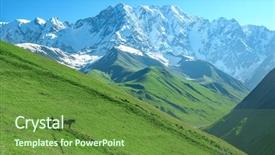  Presentation with bullfighting horse - Theme consisting of rura - three horse in high mountains background and a tawny brown colored foreground