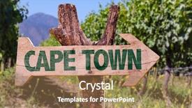  Presentation with cape town - Presentation theme consisting of rural agriculture - cape town wooden sign background and a coral colored foreground
