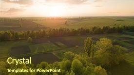  Presentation with bird eye view - Cool new slides with rural airport - aerial view from the drone backdrop and a tawny brown colored foreground