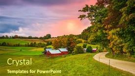 Presentation with rural - Presentation theme having rural-autumn-jenne-farm background and a tawny brown colored foreground