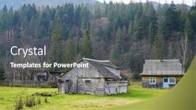  Presentation with rural - Presentation theme featuring rural-carpathian-landscape-in-autumn background and a  colored foreground