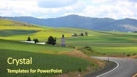  Presentation with community - PPT theme enhanced with rural community - farm landscape in palouse washington background and a  colored foreground