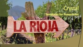  Presentation with vineyard - Amazing slide set having rural community - rioja wooden sign with vineyard backdrop and a  colored foreground
