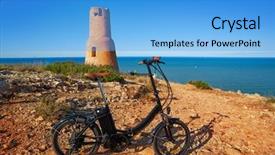  Presentation with makkah tower - PPT theme enhanced with rural community - torre del gerro tower background and a light blue colored foreground