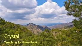  Presentation with fly agaric in forest - PPT layouts featuring rural community climate - espadan sierra forest in castellon background and a tawny brown colored foreground