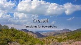  Presentation with cabin in the forest - Cool new slide deck with rural community climate - espadan sierra forest in castellon backdrop and a  colored foreground