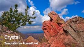  Presentation with forest - Slide deck consisting of rural community climate - espadan sierra peak forest background and a tawny brown colored foreground