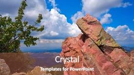  Presentation with taiga boreal forest - PPT theme enhanced with rural community climate - espadan sierra peak forest background and a red colored foreground