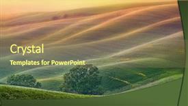  Presentation with tuscany - PPT layouts consisting of rural countryside landscape in tuscany background and a coral colored foreground