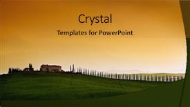  Presentation with tuscany - Beautiful presentation featuring rural countryside landscape in tuscany backdrop and a gold colored foreground