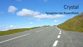  Presentation with rural road - Colorful PPT layouts enhanced with rural countryside with grass verge backdrop and a light blue colored foreground