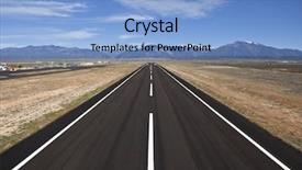  Presentation with airport runway - Colorful PPT layouts enhanced with rural county airport runway backdrop and a light blue colored foreground