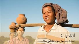  Presentation with myanmar bagan - Slide deck enhanced with rural development - portrait of group asian burmese background and a lemonade colored foreground
