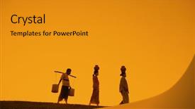  Presentation with rural development - Slide set consisting of rural development - silhouette of asian traditional farmers background and a gold colored foreground