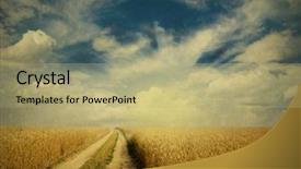  Presentation with rural road - Beautiful PPT layouts featuring rural dirt road backdrop and a mint green colored foreground