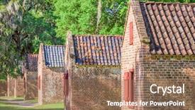  Presentation with charleston - Slides having rural education - preserved plantation slave homes background and a coral colored foreground