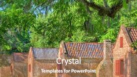  Presentation with charleston - Audience pleasing PPT layouts consisting of rural education - preserved plantation slave homes backdrop and a coral colored foreground