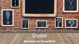  Presentation with question marks - Amazing slide deck having human hand holding coffee cup backdrop and a gray colored foreground