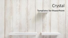  Presentation with wall - Presentation theme with rural education - set of wooden shelf background and a white colored foreground