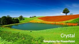 Presentation with australia rural - Presentation theme featuring rural field in tasmania australia background and a tawny brown colored foreground