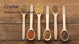  Presentation with healing - PPT theme having rural healthcare - dried healing herbs and seeds background and a  colored foreground