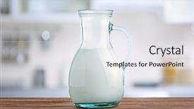  Presentation with milk dairy - Cool new PPT theme with rural healthcare - glass jug of milk backdrop and a white colored foreground