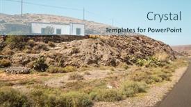  Presentation with rural - Amazing slides having rural house on hill close to ajuy in fuerteventura canary islands spain backdrop and a sky blue colored foreground