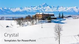  Presentation with rural - Slides with rural-house-on-the-hill background and a white colored foreground