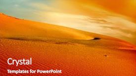  Presentation with landscape desert - Amazing slide deck having rural india - desert landscape backdrop and a crimson colored foreground
