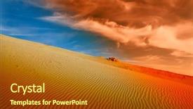  Presentation with rural india - PPT theme consisting of rural india - desert landscape background and a tawny brown colored foreground