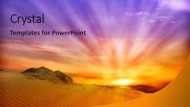  Presentation with rural india - PPT layouts consisting of rural india - desert landscape background and a light blue colored foreground