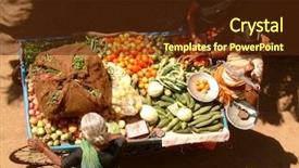  Presentation with lady - Cool new theme with rural india - lady selling her vegetables backdrop and a tawny brown colored foreground