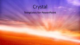  Presentation with desert - PPT theme consisting of rural india - sunset in sand desert background and a light blue colored foreground