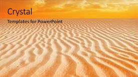  Presentation with rural india - Colorful presentation design enhanced with rural india - sunset in sand desert backdrop and a gold colored foreground