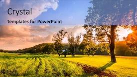  Presentation with kentucky - Presentation theme having rural kentucky sunset background and a light blue colored foreground