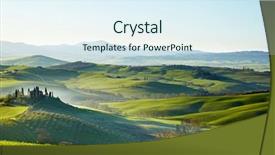  Presentation with purple morning fall - Colorful PPT layouts enhanced with rural landscape - morning on countryside in tuscany backdrop and a sky blue colored foreground