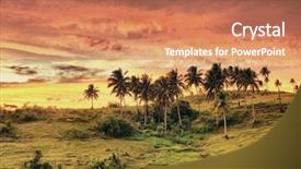  Presentation with philippines - Presentation enhanced with phillipines - rural landscape at sunset time background and a coral colored foreground