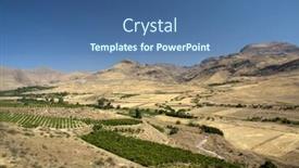  Presentation with rural - Presentation theme with rural landscape in autumn background and a ocean colored foreground