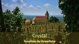  Presentation with region - Slides featuring rural-landscape-of-a-wine background and a tawny brown colored foreground