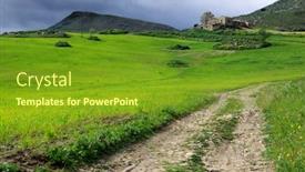  Presentation with farm house - Amazing presentation having rural-landscape-of-sicily backdrop and a tawny brown colored foreground