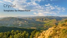  Presentation with rural - Presentation theme featuring rural-landscape-outside-of-messina background and a light blue colored foreground