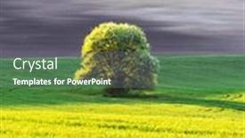  Presentation with agricultural - Presentation design enhanced with rural-landscape-with-agricultural-fields background and a  colored foreground