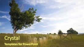  Presentation with rural - Slide set with rural landscape with heart shape background and a  colored foreground