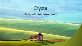  Presentation with old windmill - Presentation design with rural landscape with old windmill background and a arctic colored foreground