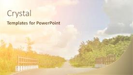  Presentation with rural road - Cool new presentation design with rural landscape with road in daytime hualien taiwan asia backdrop and a cream colored foreground