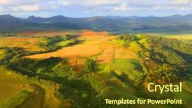  Presentation with sugar cane - Cool new slide deck with rural landscape with sugar cane backdrop and a tawny brown colored foreground