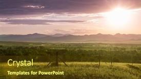  Presentation with season - Slide deck enhanced with rural-landscapes-at-the-sunset background and a tawny brown colored foreground