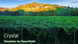  Presentation with autumn morning - Presentation design consisting of rural-life-in-the-basque background and a tawny brown colored foreground