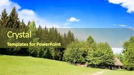  Presentation with house forest - Cool new presentation with rural log-house backdrop and a  colored foreground