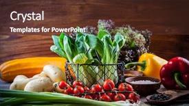  Presentation with rural - Presentation theme enhanced with rural marketing - raw vegetables with spices background and a tawny brown colored foreground